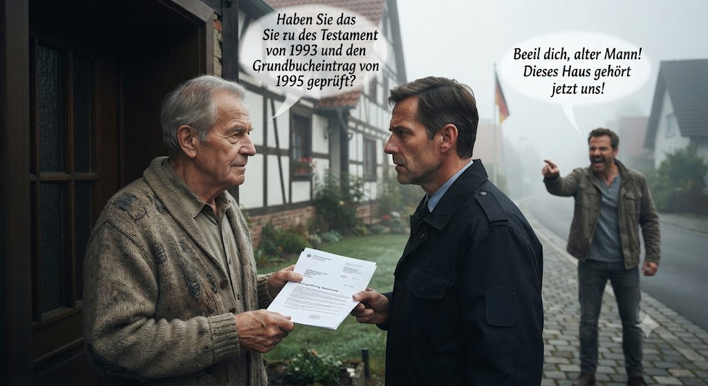 Der Beamte klopfte bei Morgengrauen mit der Räumungsverfügung – mein Schwiegersohn filmte und lachte
