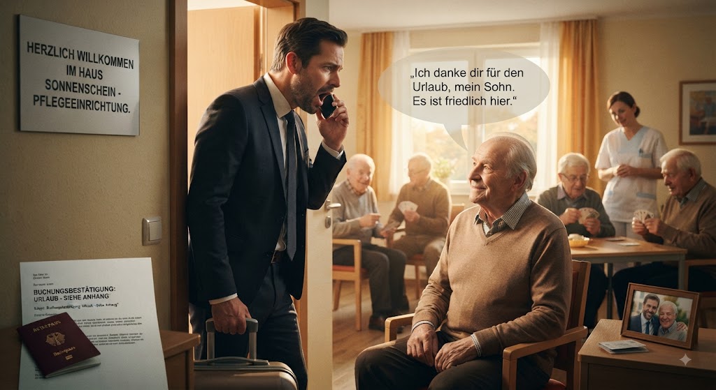 Mein Sohn schickte mich in ein Pflegeheim getarnt als Urlaub – dann kam eine Nachricht, die alles zerstörte