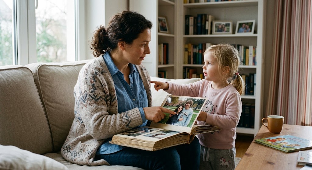 Meine 5-jährige zeigte auf ein altes Foto meines Ex und sagte leise: „Ich kenne ihn“ – das Geheimnis veränderte alles