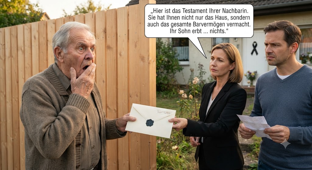 Mein Sohn sagte, die Nachbarin sei gefährlich. Bei ihrer Beerdigung gab mir ihr Anwalt einen Brief… und ich erstarrte