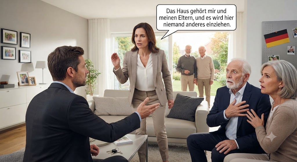 „Gib meinem Vater die Schlüssel!“ Mein Mann schrie – dann ließ ein einziger Satz seinen Vater erbleichen